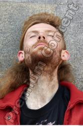 Neck Man White Underweight Bearded